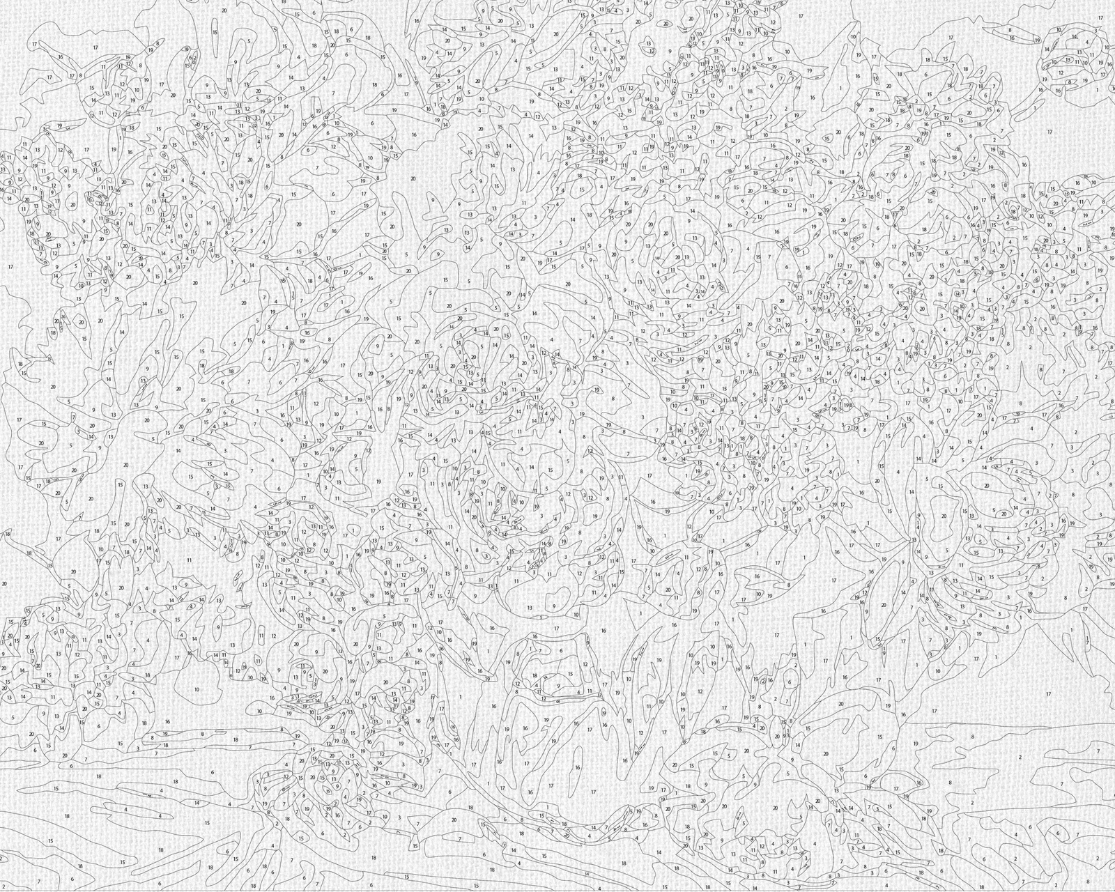 Malen nach Zahlen auf Keilrahmen 40×50 cm – Blumen - Zarter Blumenstrauß LW 1073