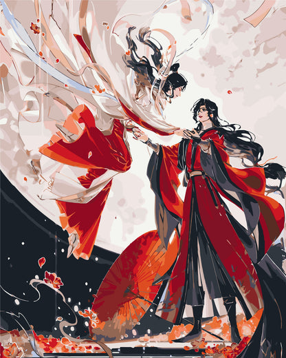Malen nach Zahlen auf Keilrahmen 40×50 cm – Segen des Himmels. Anime LW 12570