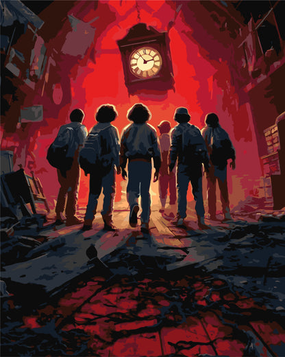 Malen nach Zahlen auf Keilrahmen 40×50 cm – Stranger Things mit Metallicfarben LW 194-01
