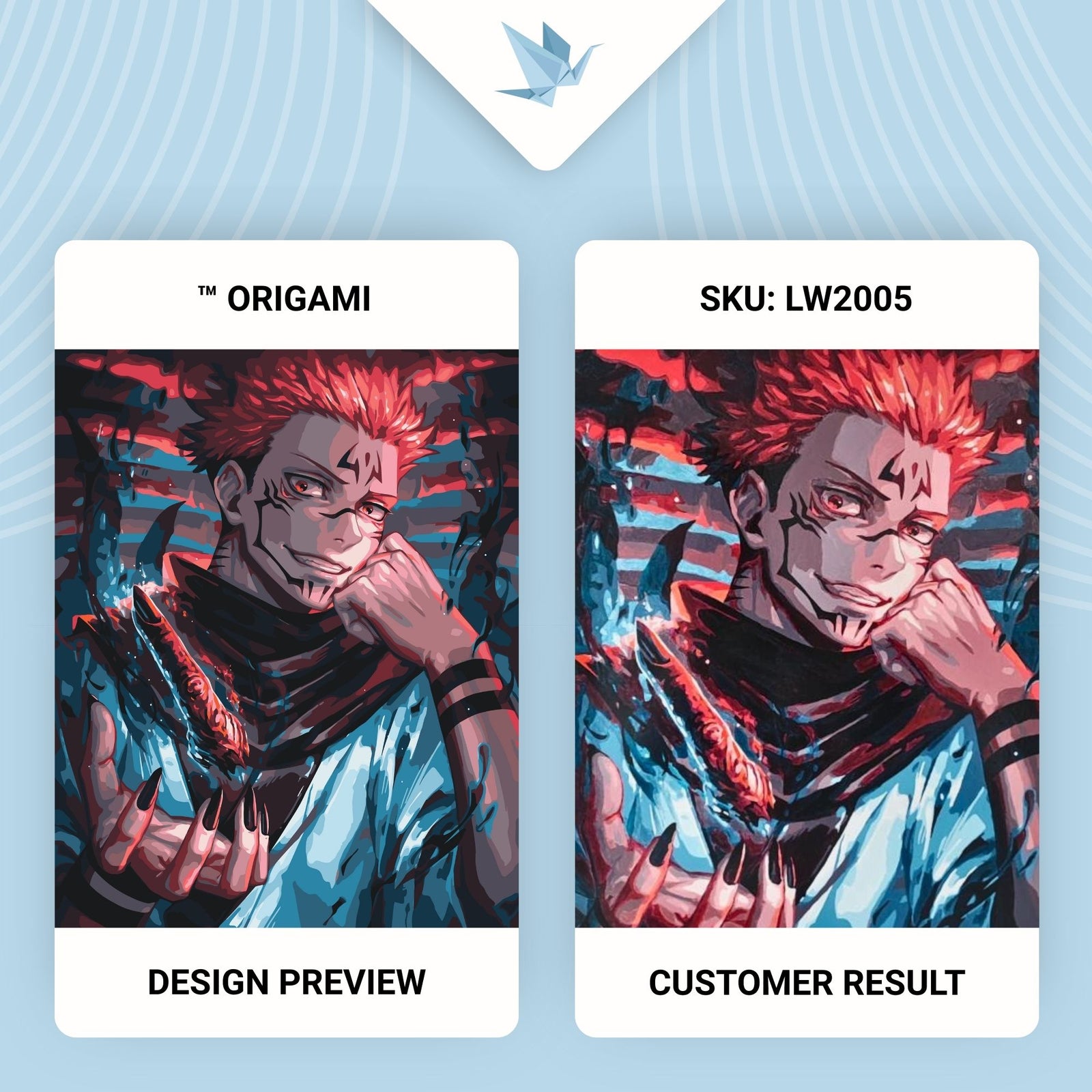 Maľovanie podľa čísel na ráme 40*50 cm - Jujutsu Kaisen, Sukuna - Anime - LW 2005