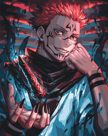 Maľovanie podľa čísel na ráme 40*50 cm - Jujutsu Kaisen, Sukuna - Anime - LW 2005