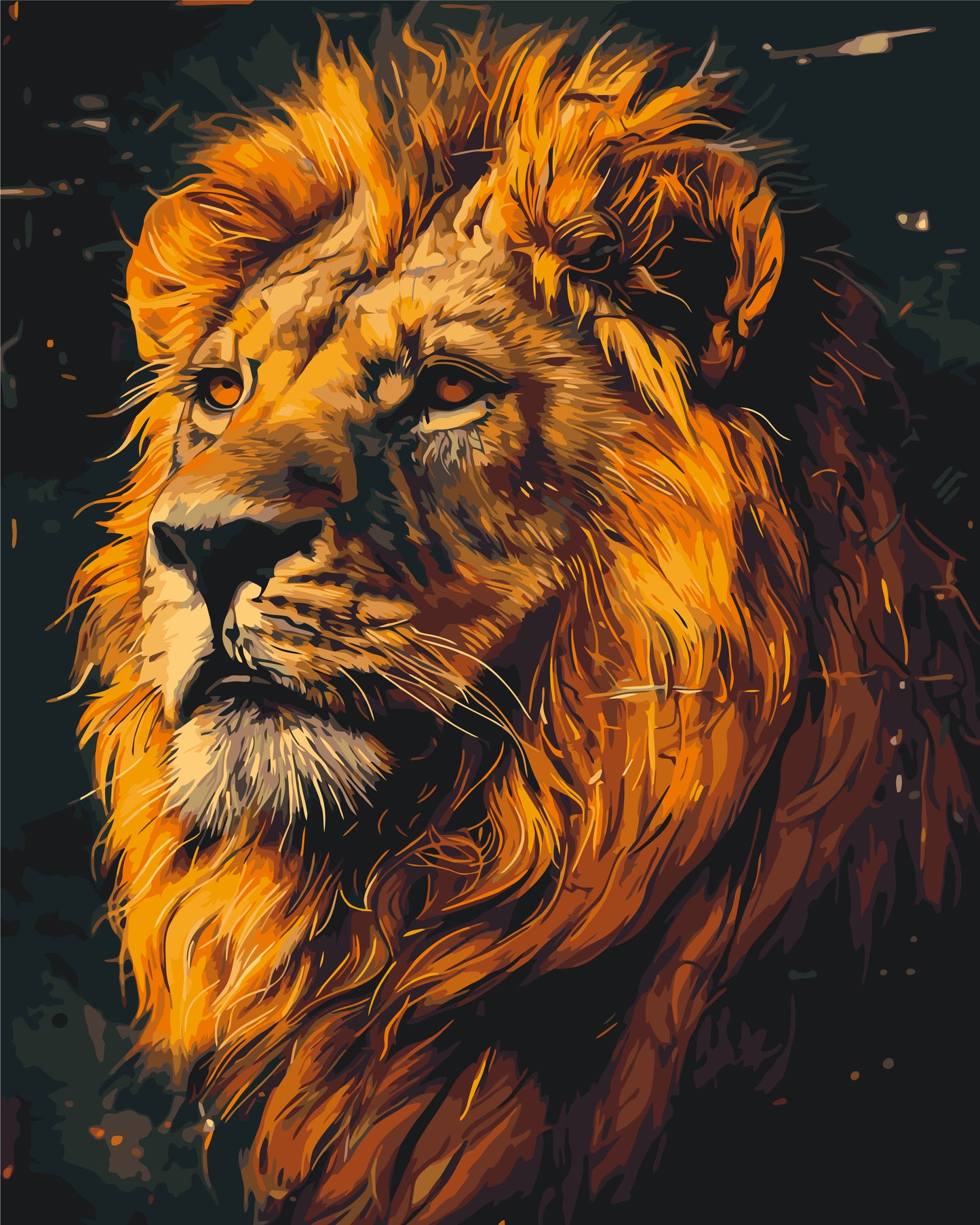 Maľovanie podľa čísel na ráme 40*50 cm - Lev - Zvieratá - LW 2230