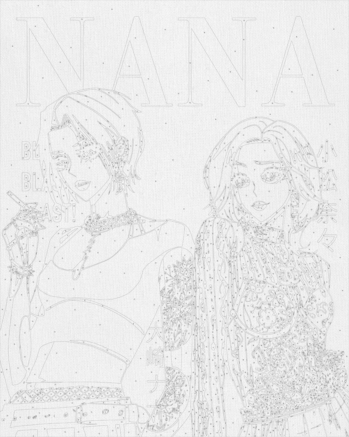 Maľovanie podľa čísel na ráme 40*50 cm - Nana - Anime - LW 30260