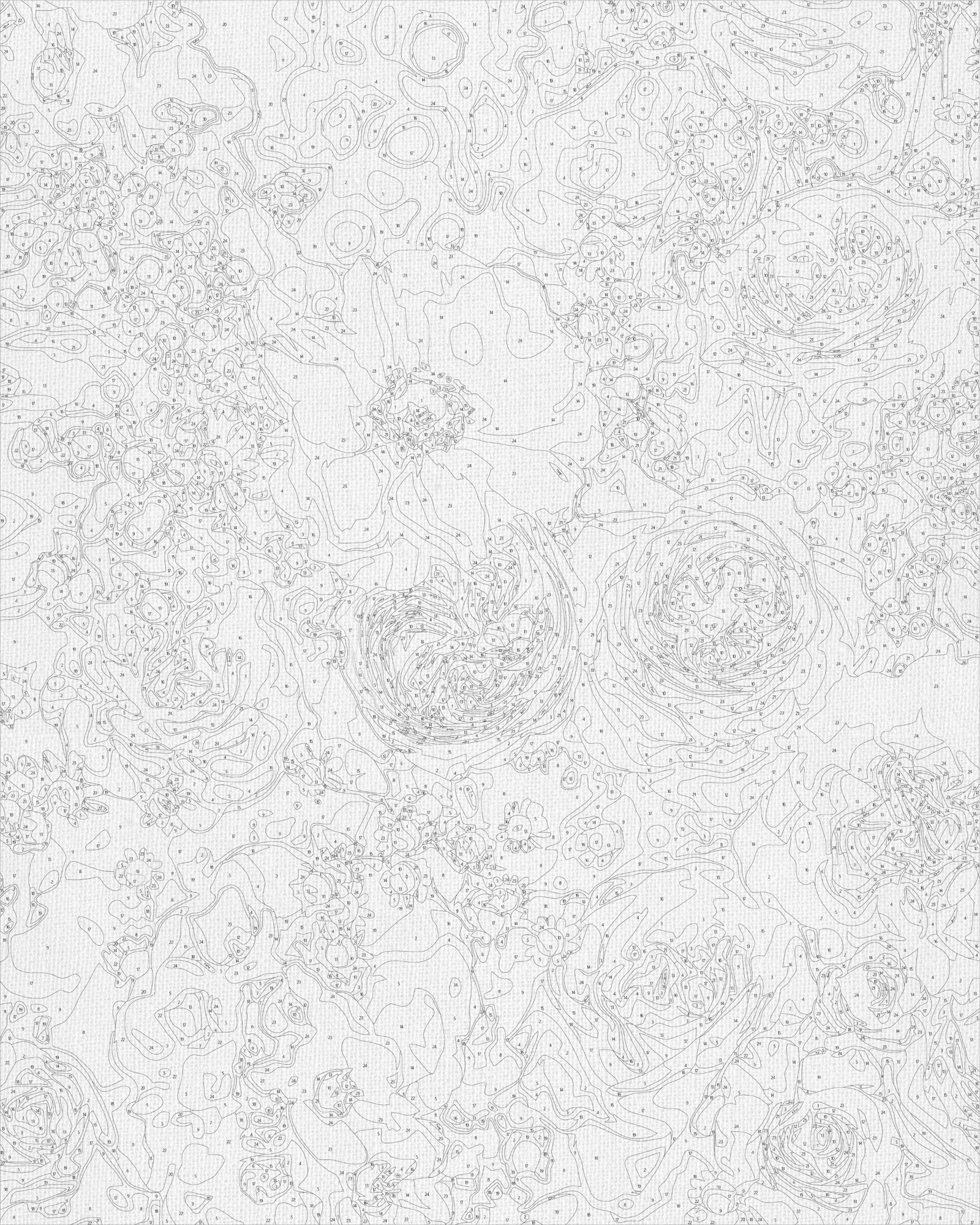 Malen nach Zahlen auf Keilrahmen 40×50 cm – Blumen - Zarter Blumenstrauß LW 30510