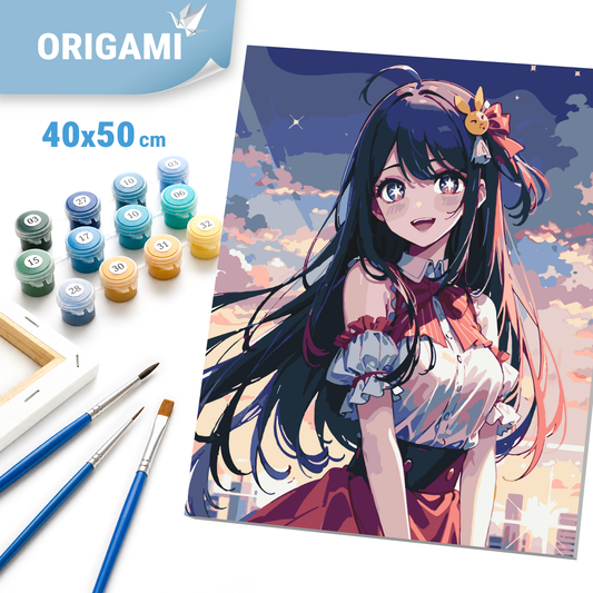 Maľovanie podľa čísel na ráme 40*50 cm - Hviezdne dieťa, Ai Hoshino - Anime - LW 30570