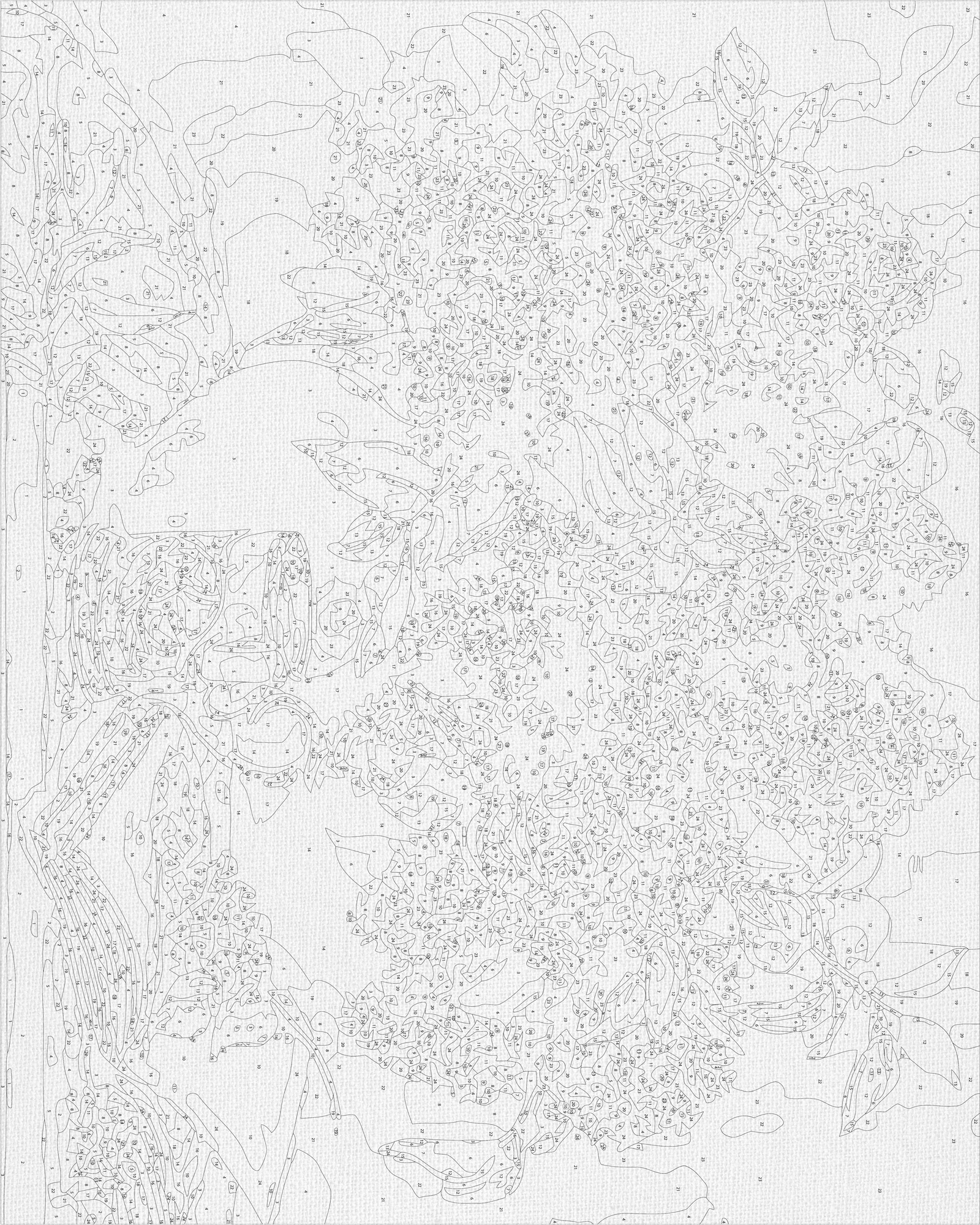 Malen nach Zahlen auf Keilrahmen 40×50 cm – Fliederstrauß – Stillleben/Blumen – LW 3075