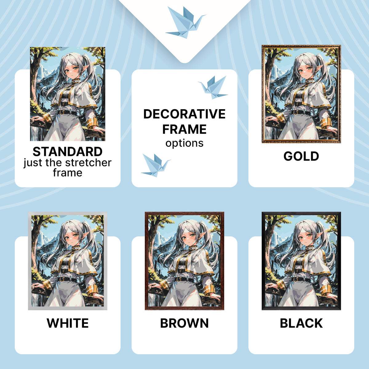 Malen nach Zahlen auf Keilrahmen 40×50 cm – Frieren – Anime – LW 31020