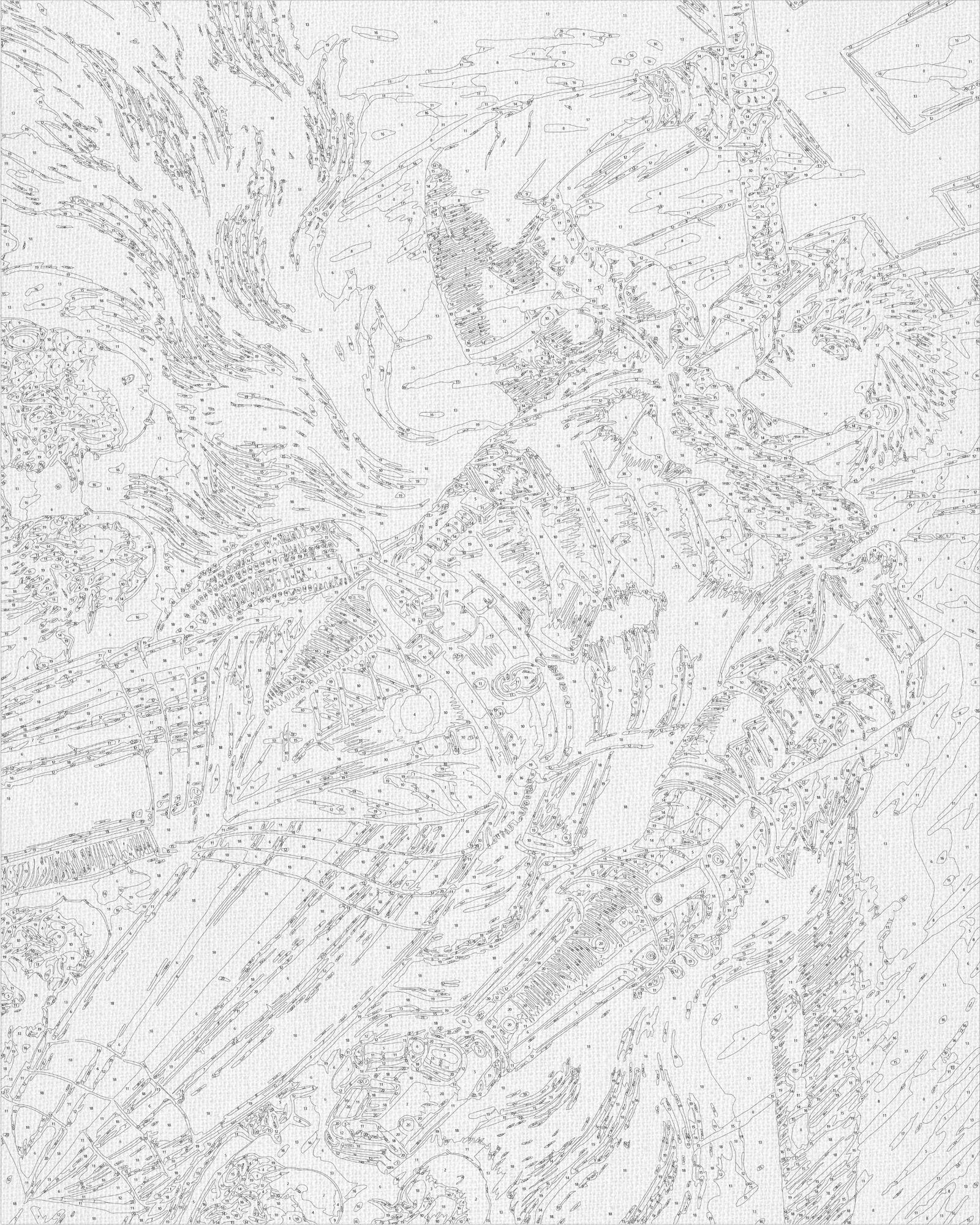 Maľovanie podľa čísel na ráme 40*50 cm - Berserk - Anime - LW 31180