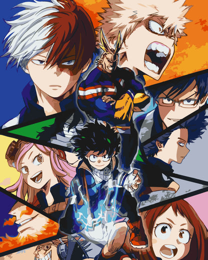 Maľovanie podľa čísel na ráme 40*50 cm - My Hero Academia - Anime - LW 31290