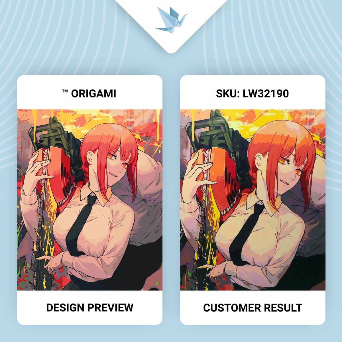 Maľovanie podľa čísel na ráme 40*50 cm - Chainsaw Man, Makima - Anime - LW 32190