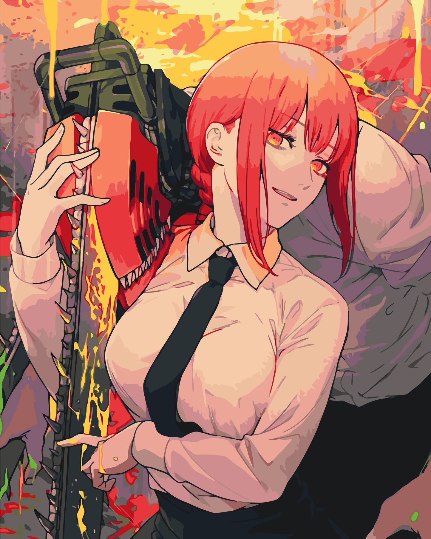 Maľovanie podľa čísel na ráme 40*50 cm - Chainsaw Man, Makima - Anime - LW 32190