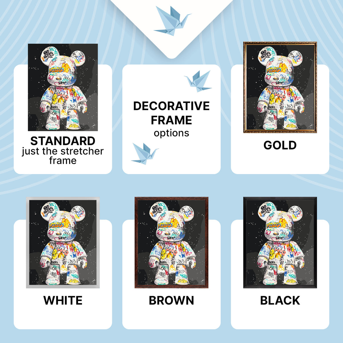 Malen nach Zahlen auf Keilrahmen 40×50 cm – Bearbrick – Filmhelden – LW 32320