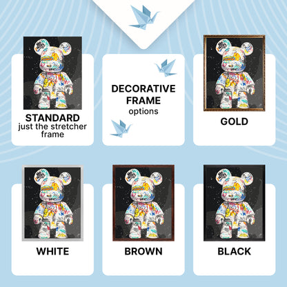 Malen nach Zahlen auf Keilrahmen 40×50 cm – Bearbrick – Filmhelden – LW 32320