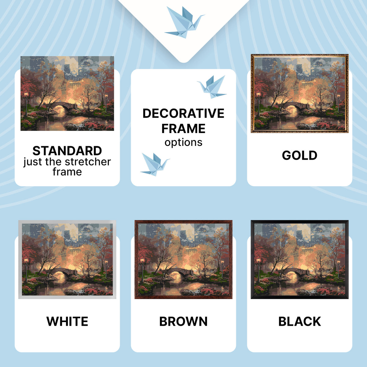 Malen nach Zahlen auf Keilrahmen 40×50 cm – Central Park in New York – Landschaft – LW 3256