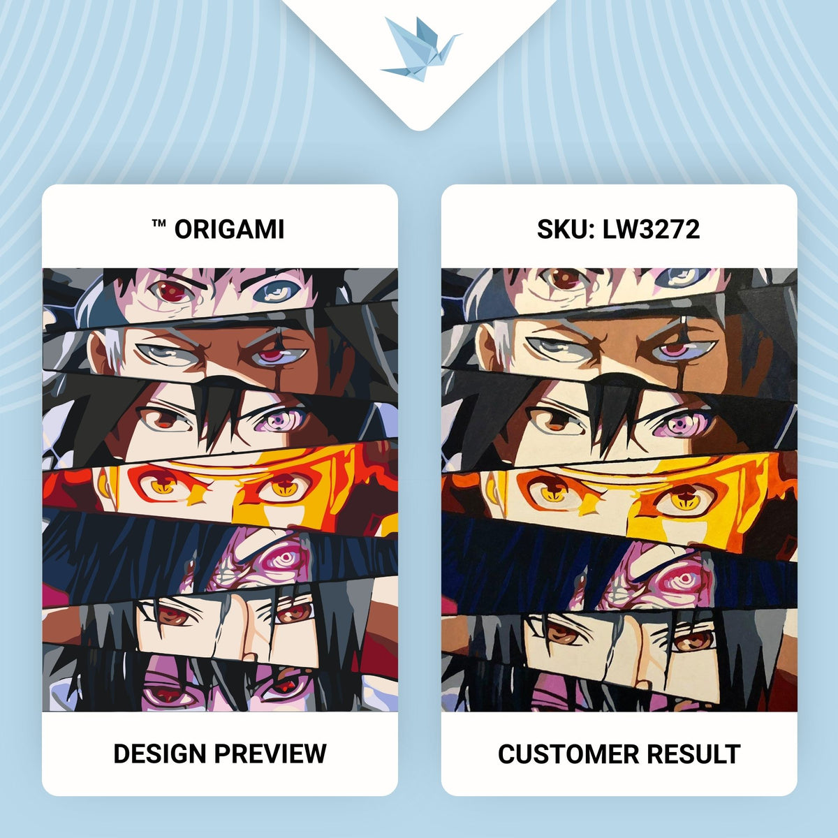 Maľovanie podľa čísel na ráme 40*50 cm - Naruto, sila očí - Anime - LW 3272
