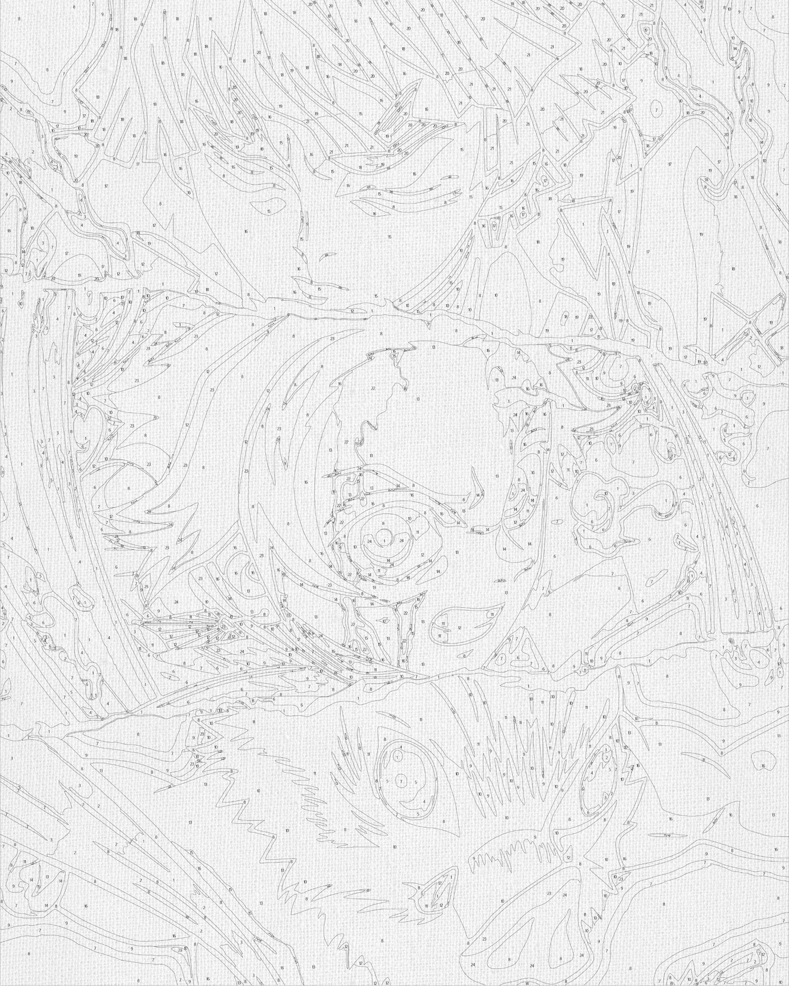 Maľovanie podľa čísel na ráme 40*50 cm - Demon Slayer, koláž - Anime - LW 3409