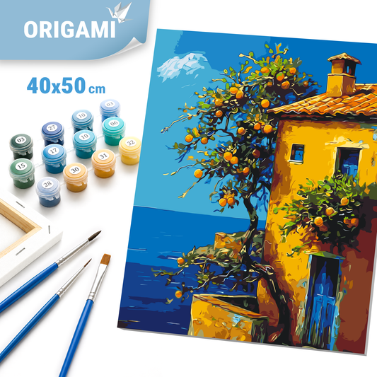 Malen nach Zahlen auf Keilrahmen 40×50 cm – Landschaft – Italienischer Sommer LW 3441