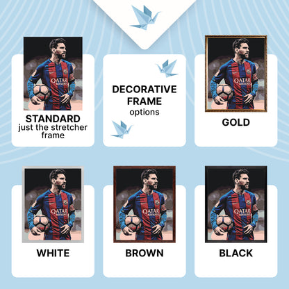 Malen nach Zahlen auf Keilrahmen 40×50 cm – Fußballer Lionel Messi – Menschen – LW 345