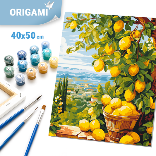 Malen nach Zahlen auf Keilrahmen 40×50 cm – Zitronenbaum (citrus) LW 3490