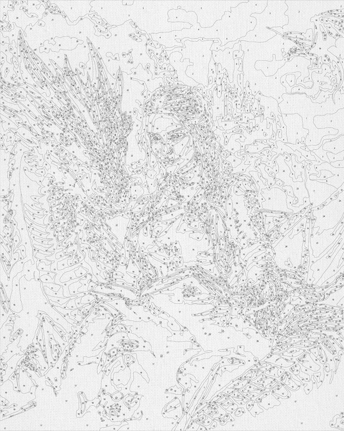 Maľovanie podľa čísel na ráme 40*50 cm - Štvrté krídlo. Vyvolená drakom - Fantasy - LW 3522