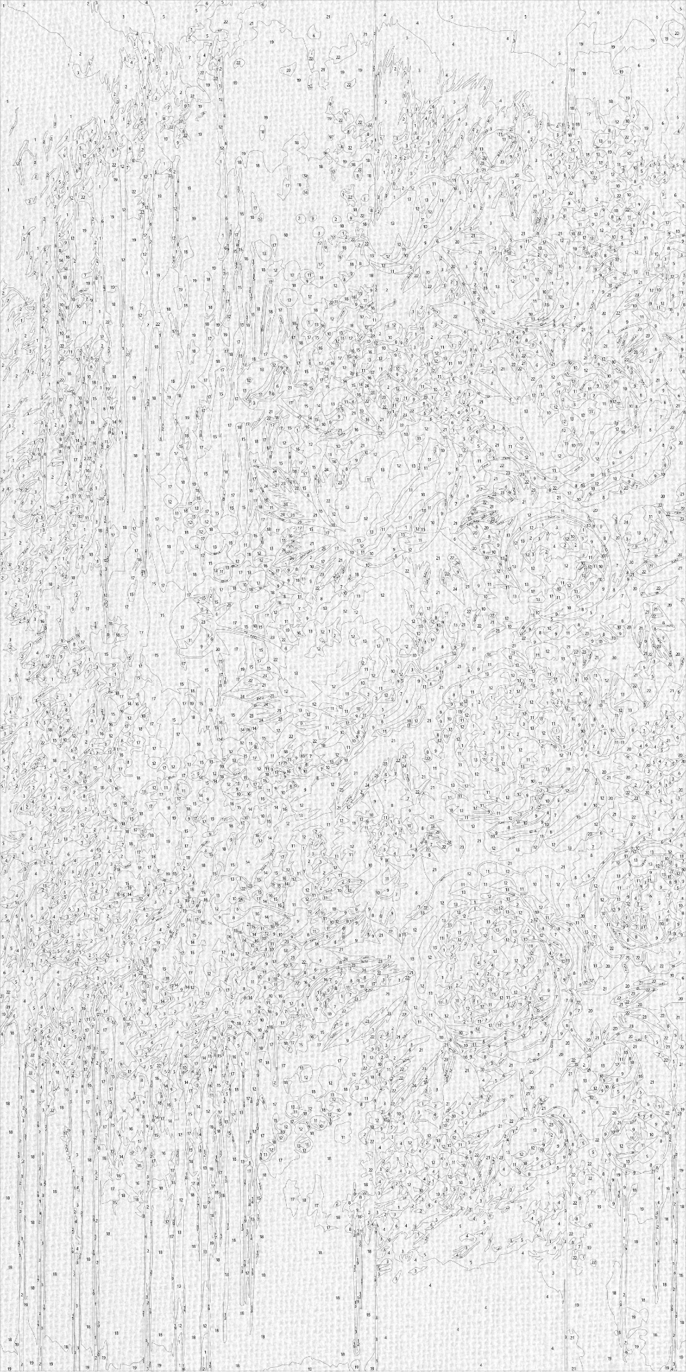 Malowanie po numerach 40x80 kwiaty – Złota inspiracja, metaliczne LW 5109