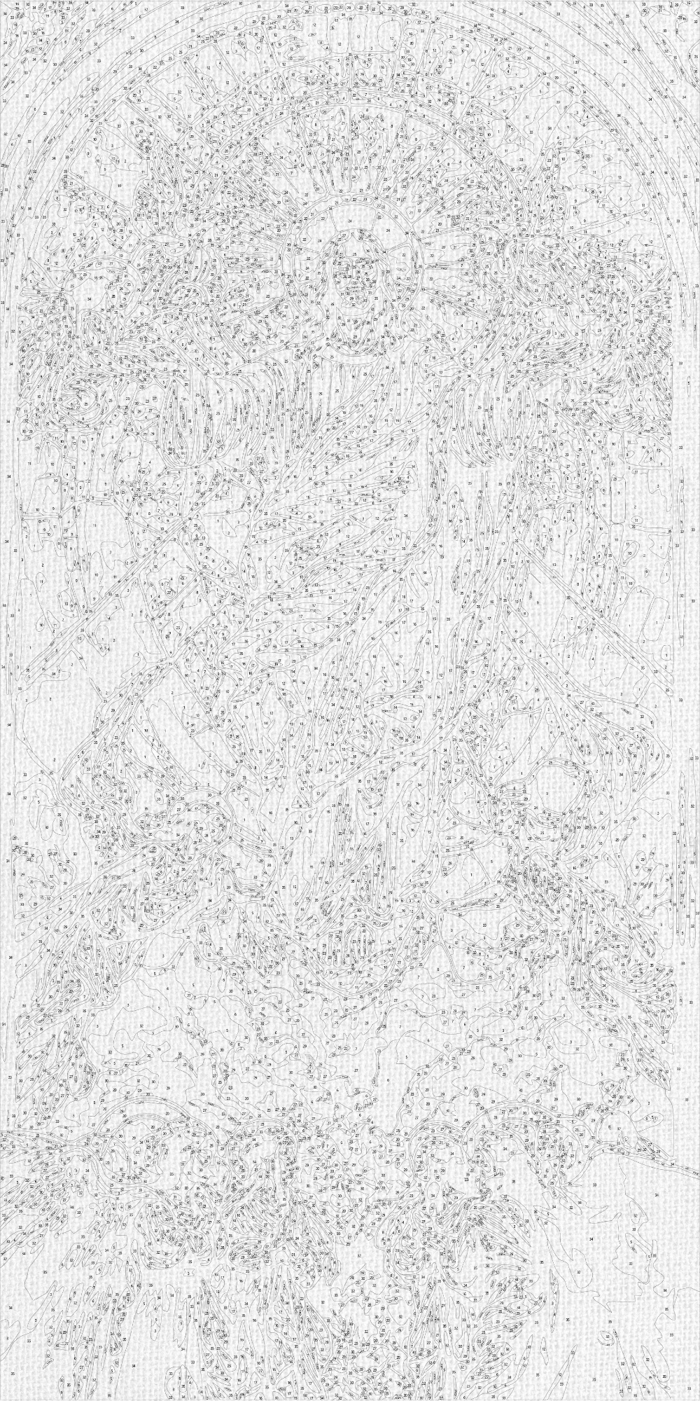 Malen nach Zahlen auf Keilrahmen 40×80 cm – Religion LW 5111