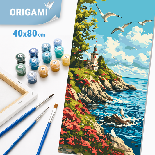 Paint by Numbers on a 40x80 cm frame - Sea Morning - Landscape - LW 5118