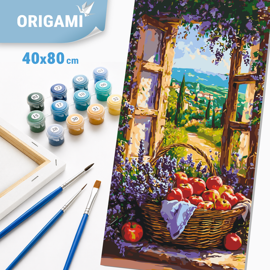 Paint by Numbers on a 40x80 cm frame - Fruit Basket - Landscape - LW 5133