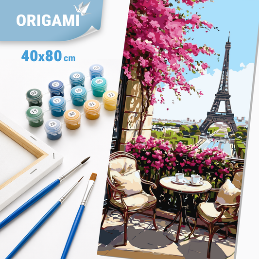 Paint by Numbers on a 40x80 cm frame - Morning in Paris - Landscape - LW 5145
