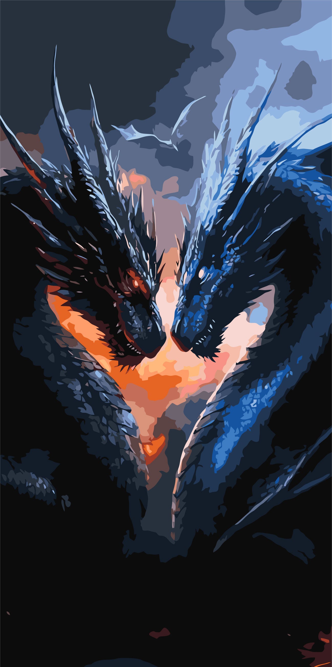 Malen nach Zahlen auf Keilrahmen 40×80 cm – Die Macht der Drachen. Fourth Wing – Filmhelden/Tiere – LW 5167