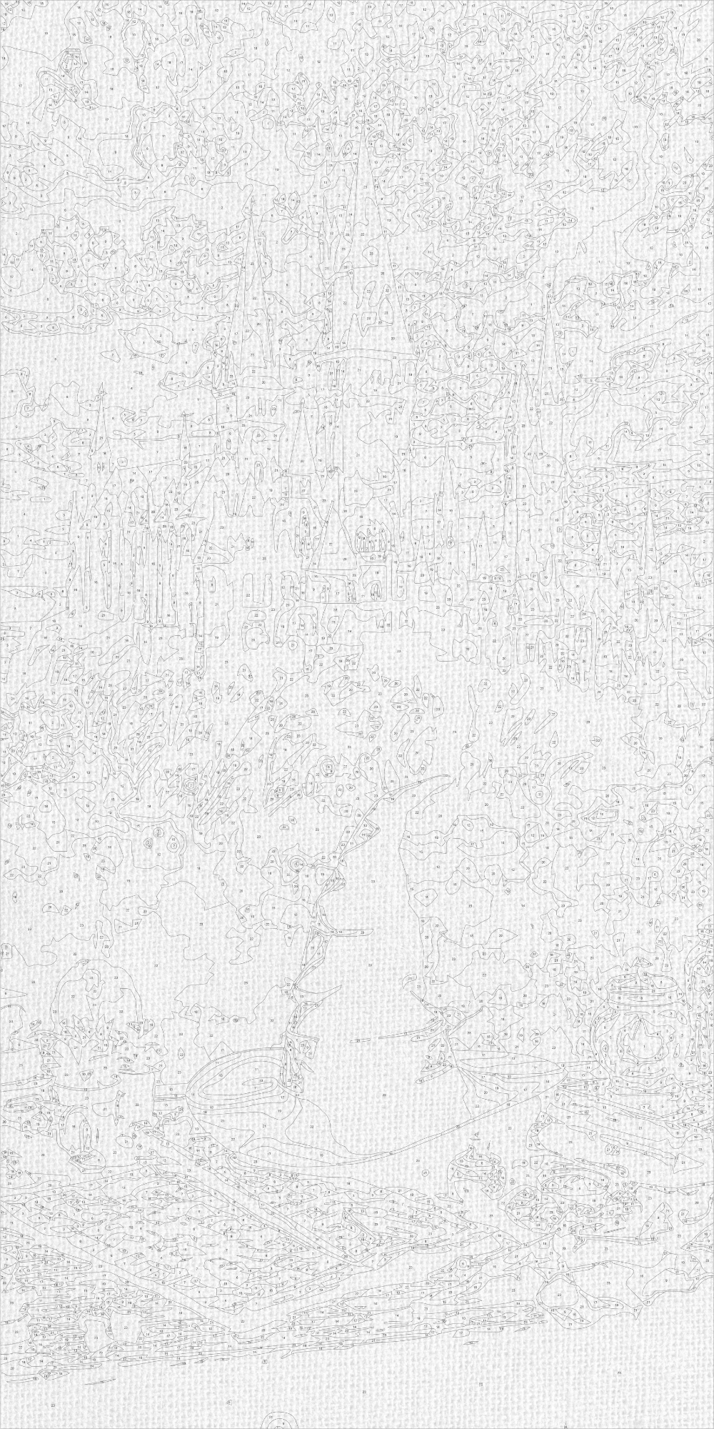 Malowanie po numerach 40x80 inny – Atmosfera magii Hogwartu LW 5172