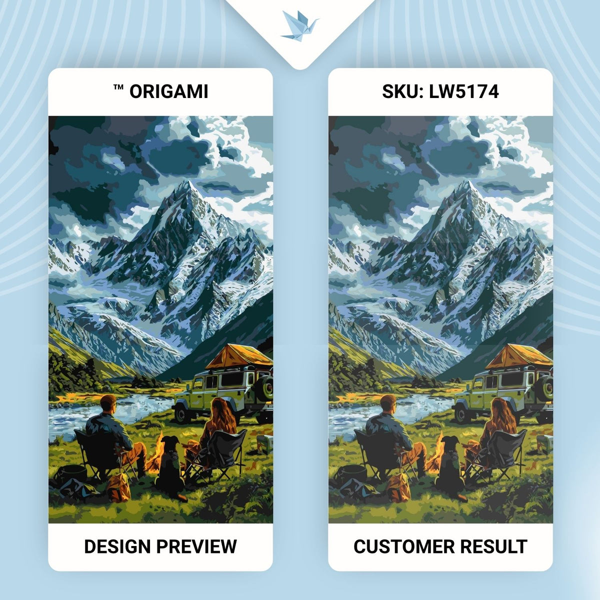 Malen nach Zahlen auf Keilrahmen 40×80 cm – Weg zum Traum – Landschaft/Menschen – LW 5174