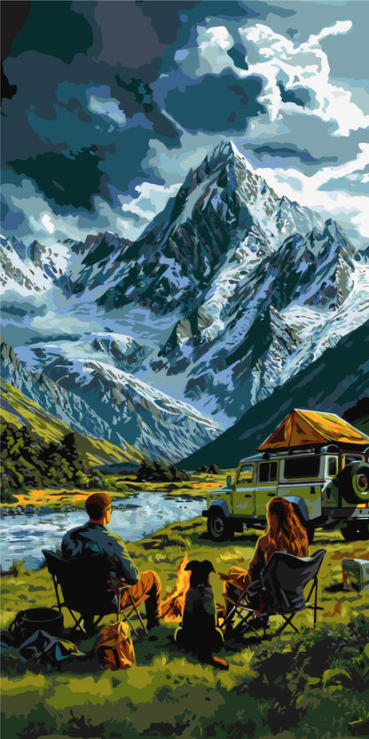 Malen nach Zahlen auf Keilrahmen 40×80 cm – Weg zum Traum – Landschaft – LW 5174