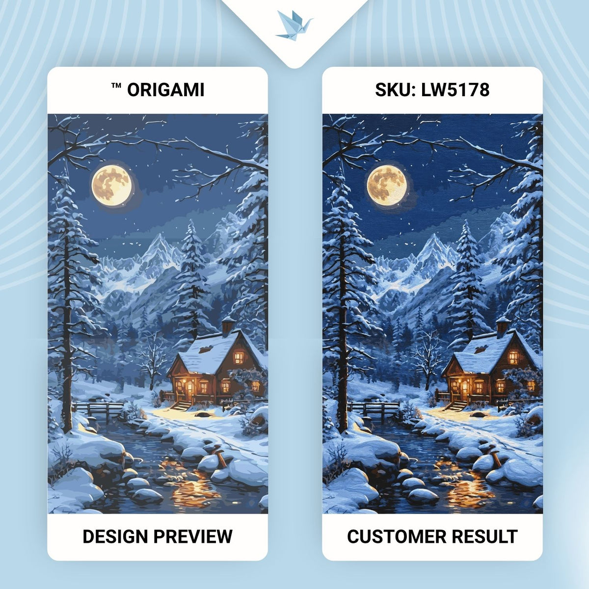 Malen nach Zahlen auf Keilrahmen 40×80 cm – Winterliche Gemütlichkeit – Winter/Weihnachten/Landschaft – LW 5178