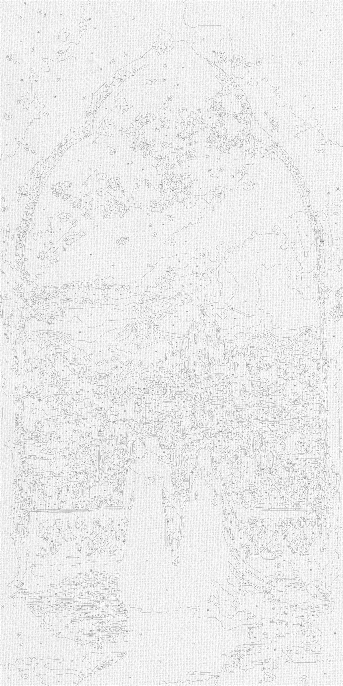 Malen nach Zahlen auf Keilrahmen 40×80 cm – Romantik unter dem Sternenhimmel – Landschaft/Menschen – LW 5180