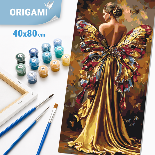 Paint by Numbers on a 40x80 cm frame - Shadow of a Butterfly - People - LW 5201