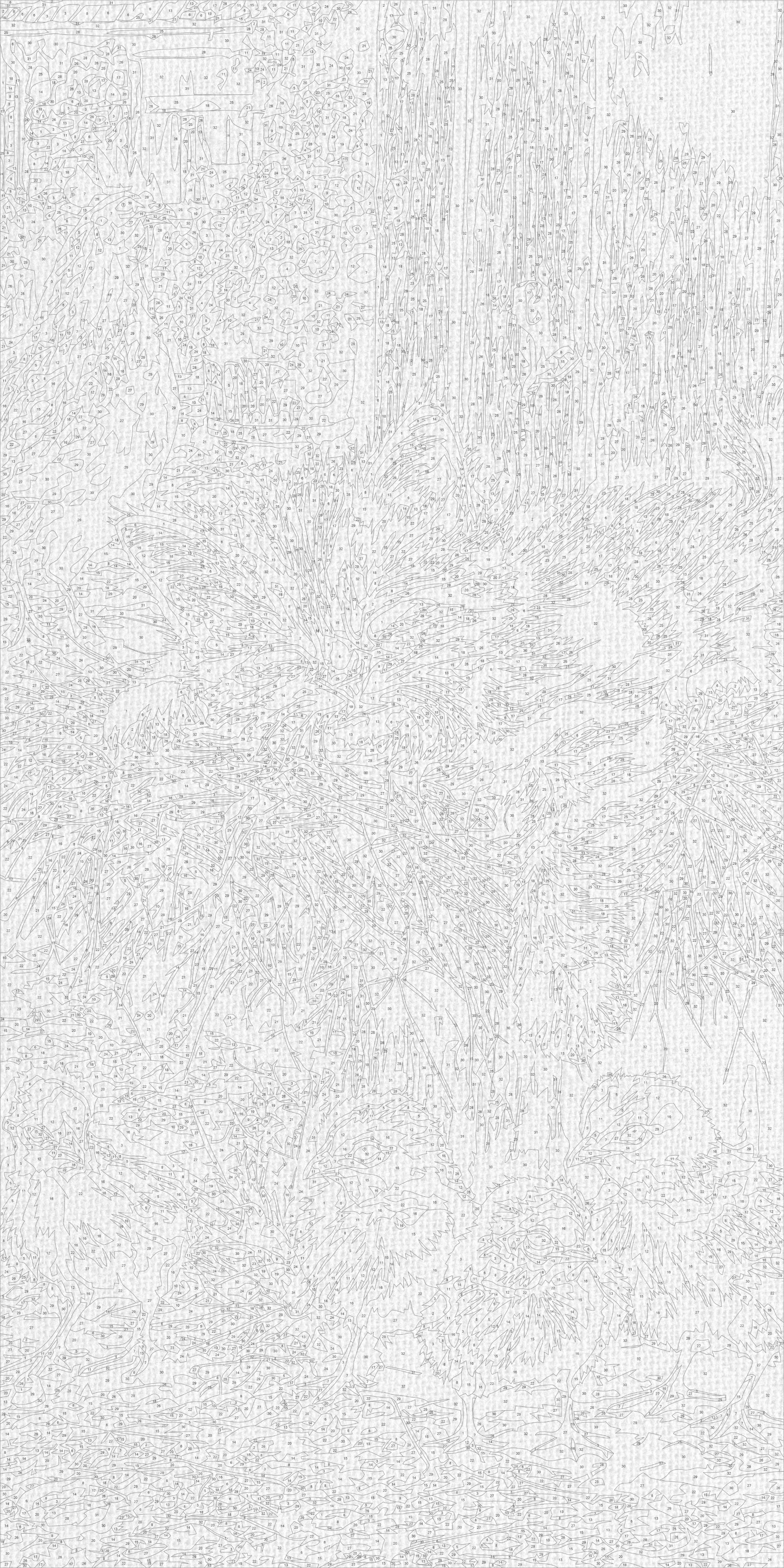 Malen nach Zahlen auf Keilrahmen 40×80 cm – Süßer Traum: Kätzchen, Hahn und Küken – Tiere – LW 5230
