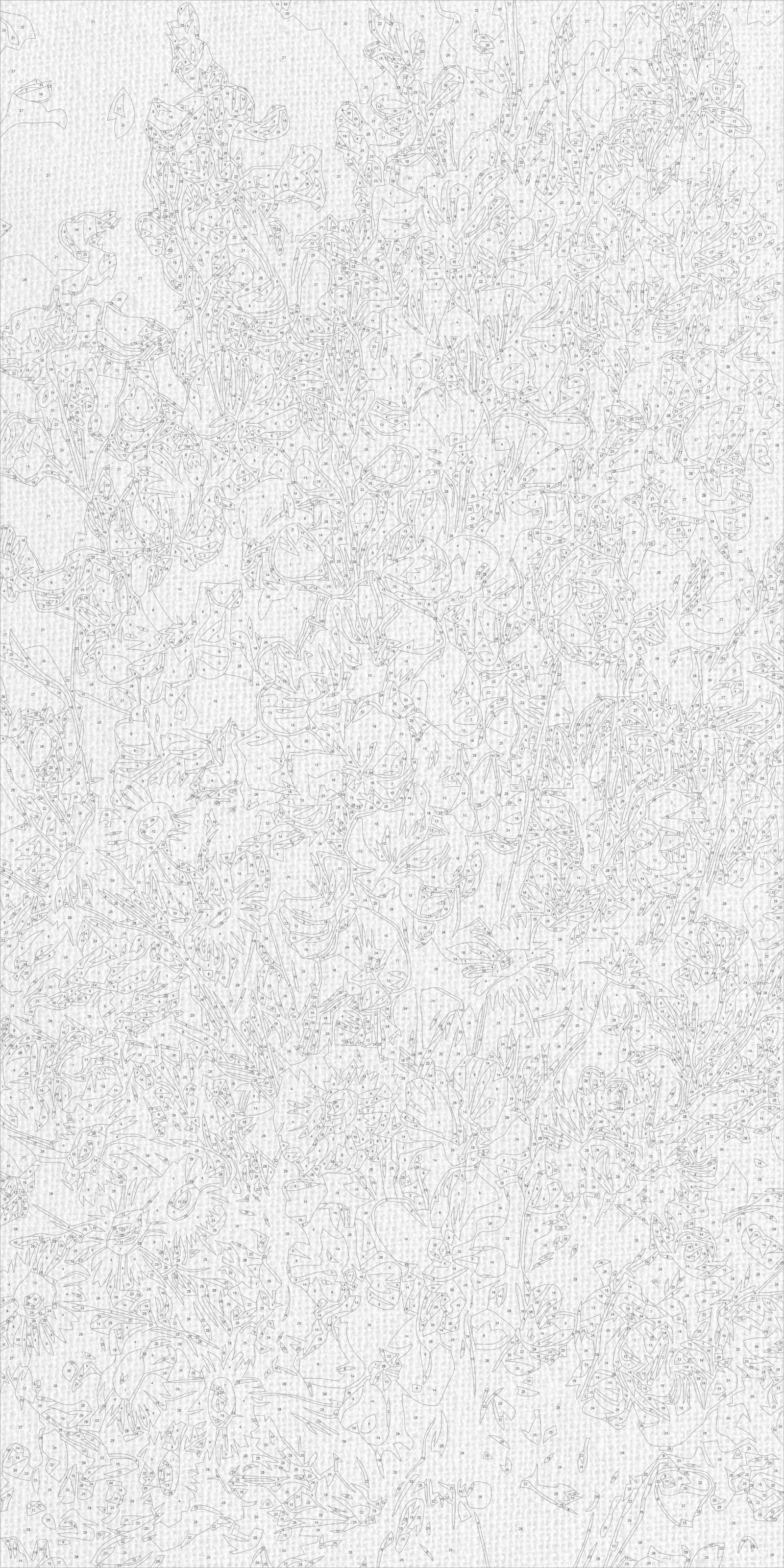Malen nach Zahlen auf Keilrahmen 40×80 cm – Sonnige Symphonie – Blumen – LW 5245