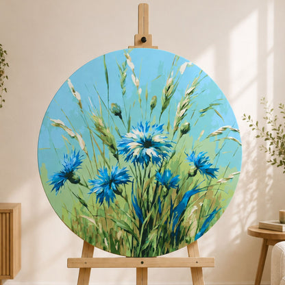 Rundes Malen nach Zahlen Ø40 cm – Wilde Kornblumen – Blumen – OR 2047