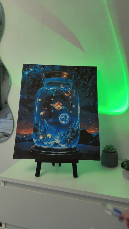 Malen nach Zahlen auf Keilrahmen 40×50 cm – Kosmischer Raum LW 3417